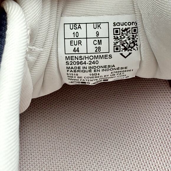 Saucony Mens Triumph 22 Running Sneakers US 10 M EU 44 Blue White Athletic NIB - Picture 12 of 12